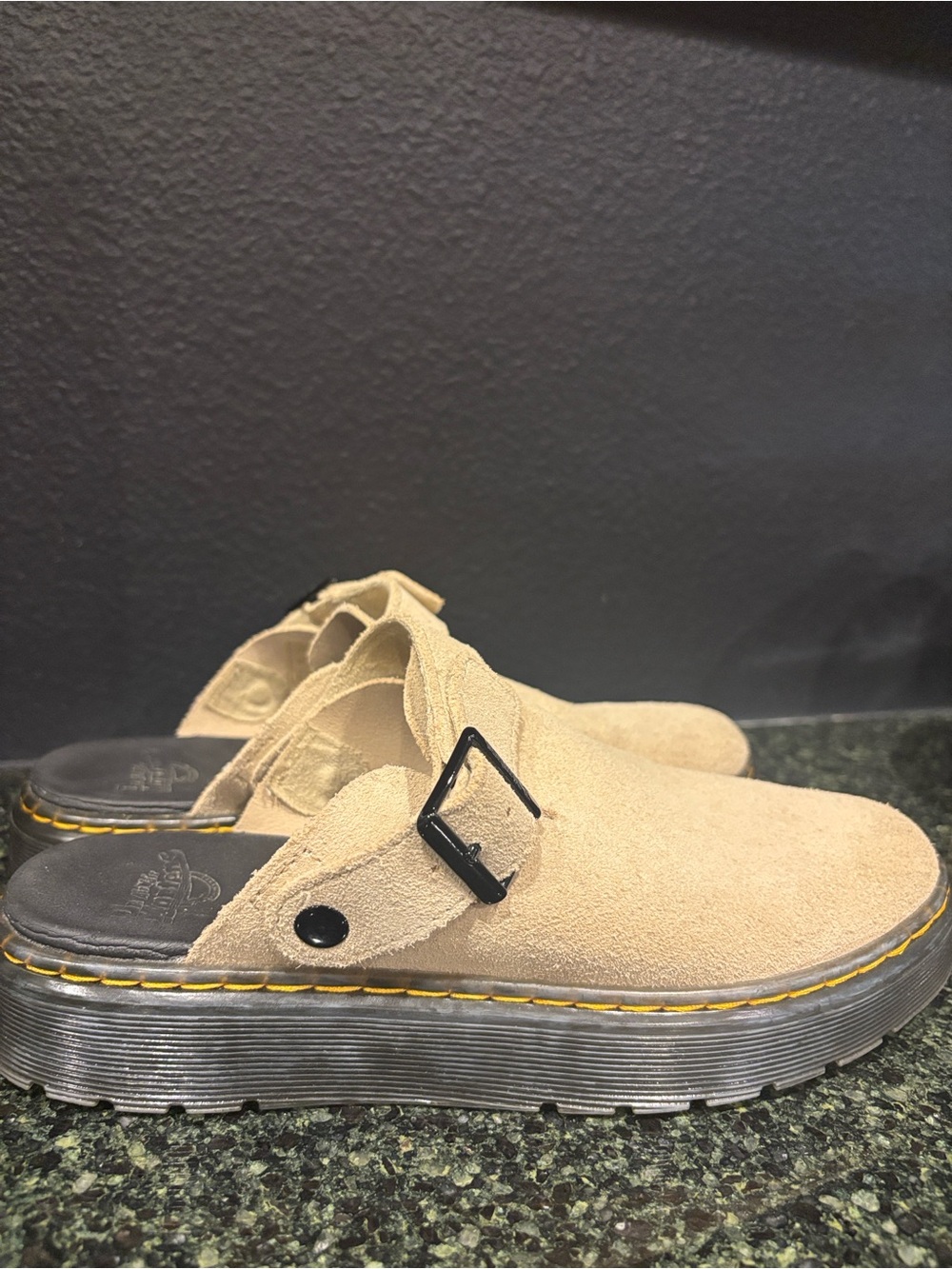 Dr. Martens Beige Suede Clogs - Picture 5 of 9